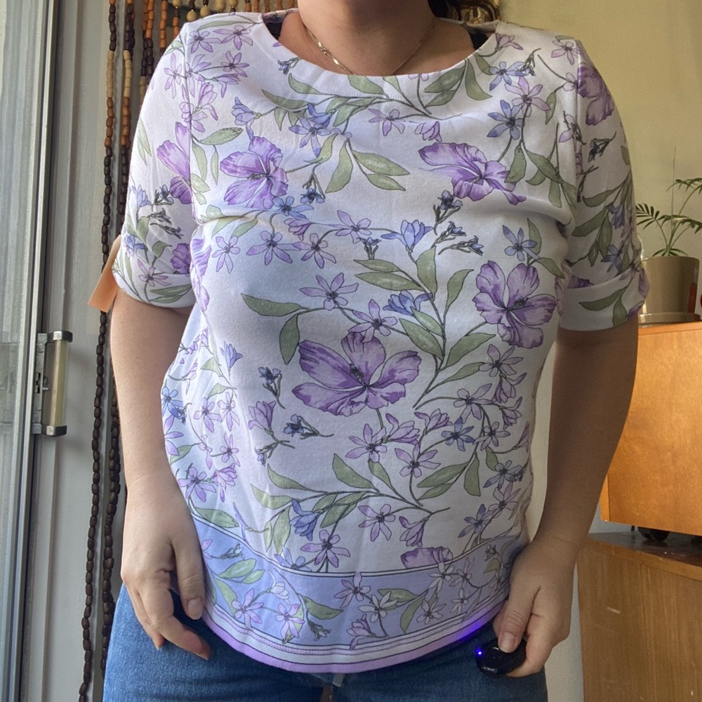 Karen Scott floral top
